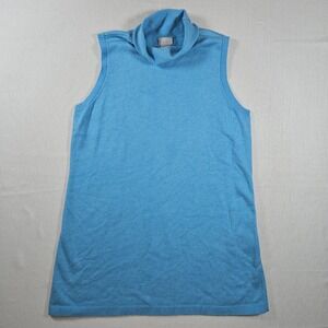 Chicos Zenenergy Sleeveless Turtleneck Sweater Dress Blue‎ Size 0 US S